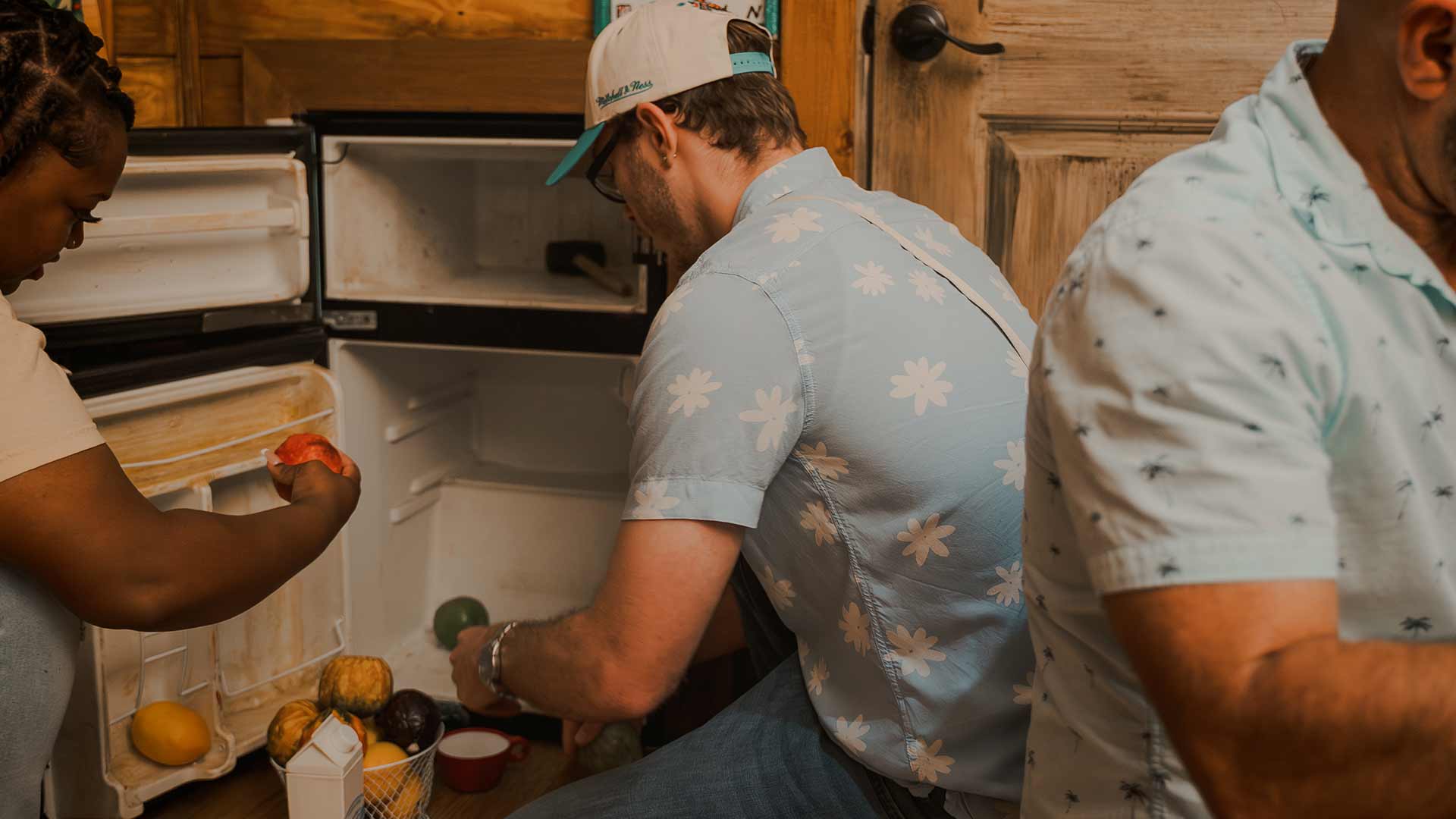 A group of friends walking into Gatlin's Escape Games in Gatlinburg, TN.